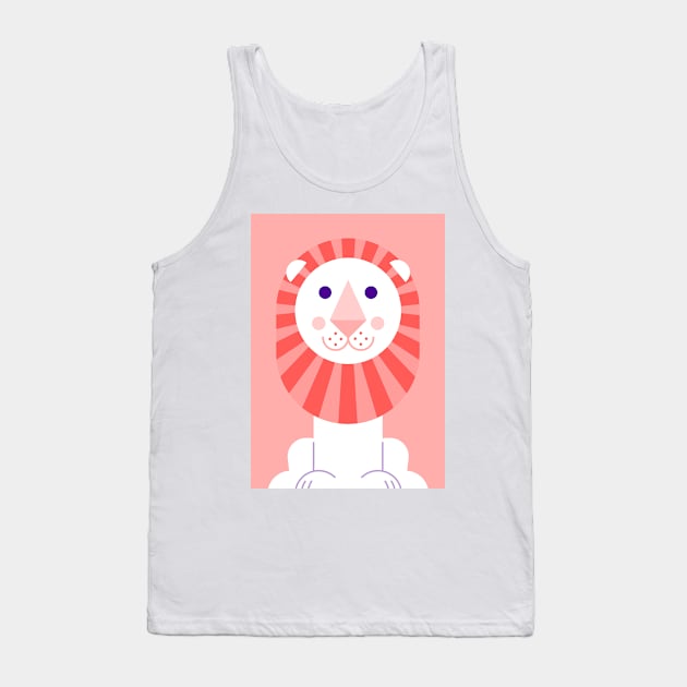 Lion Illustration Tank Top by kursatunsal